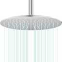 All Metal Rain Shower Head - Heavy Duty Stainless Steel, Easy Install, High Water Flow, Ultra-Thin Modern Design for Bathroom (Chrome, 16)