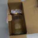 Battery Operated Lamp, Cordless Table Lamp with Timer, Desk Bedside Lamps with LED Warm Light, Glass Small Table Lamp for Bedroom, Bathroom, Living Room, Home Decor - Amber