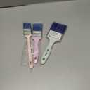 Bates 4Pack Plastic Handle Paint Brushes - Pastel Colors, Stain, Furniture & Wall Painting (4 Pack, 1.5", 2", 2.5", 3")