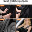 2PS seat Belt Cover pad,Faux Leather Seatbelt Covers Strap Shoulder Cushion for Driver Accessories,Backpack, Shoulder Bag (Wine)