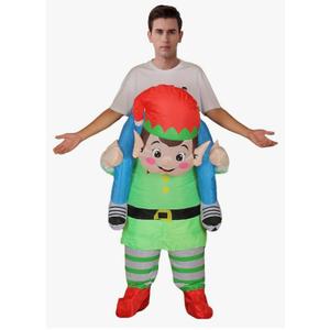 IHGYT HGYT Christmas Elf Inflatable Costume for Adults - Funny Blow Up Fancy Dress for Christmas Holiday Party