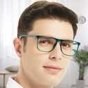 Oversized Reading Glasses Men 1.25 Square Reader Light Fashion Readers 100 125 150 175 200 225 250 275 300 350 Turquoise 1.25x