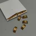 24 Pcs Wooden Table Number Stands Wedding Table Name Holder Semicircular Design Place Card Holders with 24 Pcs Tented Cards for Retail Shop Wedding Party Events Decoration (Gold)