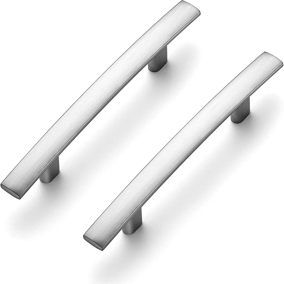 Ravinte 5-3/16 Inch Curved Cabinet Pulls Brushed Nickel Kitchen Arch Cupboard Handles Zinc Alloy Cabinet Pulls 5-3/16" Length,3" Hole Center | 5 Pack
