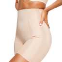 Vertvie Tummy Control Shapewear Shorts for Women Butt Lifting Body Shaper Shorts High Waisted Seamless Girdles Under Dress (Small, Nude)