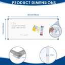 36" x 12" Magnetic White Board, Long Whiteboard Wall Hanging Vertical Board, to-do List Narrow Mini Small Portable Dry Erase Board for Walls