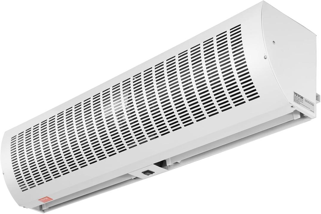 VEVOR 48" Commercial Indoor Air Curtain Super Power 2 Speeds 1650CFM, Wall Mounted Air Curtains for Doors, Indoor Over Door Fan with Heavy Duty Limit Switch, Easy-Install 110V Unheated