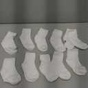 CozyWay Kids Socks With Grippers Non Slip Crew Grip Socks for Girls and Boys Soft Comfy Cotton Unisex - 12 Pack (5-7 Years, White)