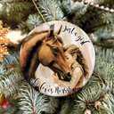 2 x Horse Ornament 2025  White Elephant Gift for Girl Who Loves Horses  Horse Lover Gift, Ceramic Round Hanging Decoration for Girls, Women, Kids for Christmas, Birthday