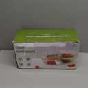 30oz Glass Meal Prep Containers with Lids, Airtight 3.75 Cup Food Storage Containers Set, Heat-Resistant BPA-Free Glass Containers for Soup Leftover, Microwave, Dishwasher, and Freezer Safe (4 Packs) (Multicolor+Clear)