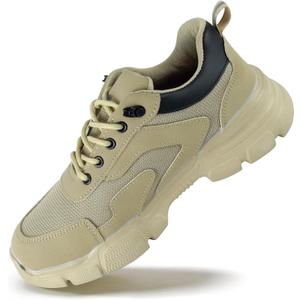 Steel Toe Shoes for Men Women Slip Resistant Lightweight Steel Toe Boots Puncture Proof Indestructible Comfortable Safety Steel Toe Shock Absorption Work Shoes 9.5 Women/8 Men