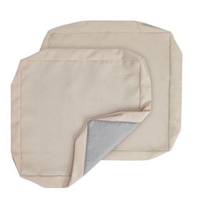 FUNHOME Outdoor Cushion Covers 20 x 20 x 4 inch,Set of 2,Non-Slip Grips Bottom,Replacement Cushion Covers for Garden Patio Furniture Couch Chair,Fade-Resistant Slipcover Only,No Insert(Antique Beige)