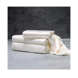 LUXOME Luxury Sheet Set | 100% Rayon (Viscose) from Bamboo | King Size - Ivory | Deep Pockets | 4-Piece Set (Fitted, Flat, 2 Pillowcases)