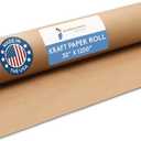 Woodpeckers Brown Kraft Paper Roll 30 inch Wide, 1200 inch Long, 1 Roll, Jumbo Roll for Eco Friendly Christmas Gift Wrapping Paper and Packing Paper, 30" x1200"