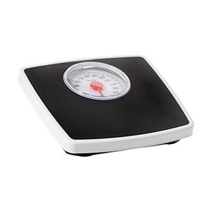 Taylor Battery Free Analog Scales for Body Weight, 330LB Capacity, Easy to Read Large 4.25-inch Dial, 10.3 x 10.6-inch Vinyl Mat Platform, Black