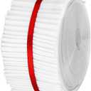 40 Pcs White Jelly Cotton Fabric Patchwork Roll, 2.55 Inch Roll Up Cotton Fabric Quilting Strips, Jelly Fabric Patchwork Craft Cotton Fabric for Quilters and Sewing DIY Crafts (Basic Style)