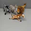 PREXTEX Safari Friends Stuffed Animal Gift Set - 4 Small Plush (Giraffe, Tiger, Lion, Polar Bear, Elephant) Zoo Animals - Machine Washable Stuffed Animals for Boys & Girls Ages 3-5+
