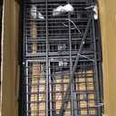 42 Inch Metal Dog Crate for Large Dogs, Heavy Duty Dog Cage Kennel Indoor with Divider Panel, Lockable Wheels, Indestructible Drop Cages for Dogs with Removable Tray, Escape Proof Locks