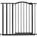 Summer Infant Extra Tall Decor Pet and Baby Gate, 28.75" - 39.75" Wide, 36" Tall, Pressure or Hardware Mount, Install In-between Rooms, Doorways & Stairways, Walk-Through Safety Gate, Black