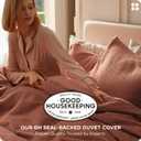 Bedsure Cotton Duvet Cover King - 100% Cotton Waffle Weave Burnt Orange Duvet Cover King Size, PureWoven Breathable Bedding Set for All Season, 3 Pieces, 104"x90"