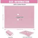 Metplus Muslin Car Seat Cover for Baby Girls, 100% Cotton Breathable Infant Carseat Canopy for Summer, Lightweight Stroller Sunshade Covers (Pale Pink)