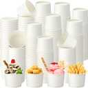 Honeydak 600 Pack 150 Ml/ 5 oz Ice Cream Cups Bulk, Classic, White