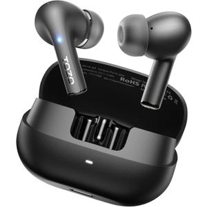 TOZO E2 Wireless Earbuds 10mm Drivers with Powerful Bass, App Customize 32 EQs, with 2 Mics AI Call Noise Cancellation, 30H Playtime, Bluetooth 5.3 Ear Buds, Comfort Fit in-Ear Headphones (Black)