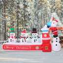 Vipush 6.9 FT Christmas Inflatable Decorations Snowman Maker Christmas Decorations Outdoor Inflatable with LED Light, Outdoor Holiday Decor Blow Up Yard Decor