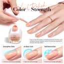 2 x AZUREBEAUTY Light Coral Orange Nail Polish, Burgundy Natural Quick Dry Nail Strengthening Glossy Finish for DIY Manicure & Nail Art, Salon Quality