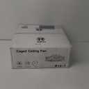 SHLUCE 19" Farmhouse Flush Mount Caged Ceiling Fans with Lights, 6 Speeds, Rustic Low Profile Ceiling Fan with Light and Remote, Small Bladeless Ceiling Fans with Lights for Kitchen, Bedroom - ETL