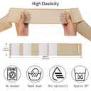 Elastic Knee Support Bandage, Knee Compression Strap, Ankle Support Brace/Adjustable Calf CompressionStrap/Knee Elbow Wrist Bands for Men and Women (Beige,180cm)