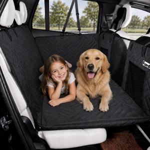 Back Seat Extender for Dogs – Hard Bottom Seat Cover for Dogs, Dog Hammock, Back Seat Pet Cover, Back Seat for Car/SUV/Small Trucks