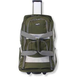 Olympia U.S.A. 33 inch Jumbo Size 8 Pockets Wheeled Rolling Duffel Bag Water Resistant Luggage Lightweight Travel Suitcase with Retractable Handle (Green)