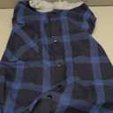 Men's Flannel Shirt Plaid Hoodie Stylish Long Sleeve Fall Casual Button Down Western Shirts with Flat Pocket (XX-Large, Navy)