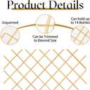 2 Pcs 14-Bottle Trimmable Wine Rack Lattice Panel Inserts 36" x 17", Hard Maple