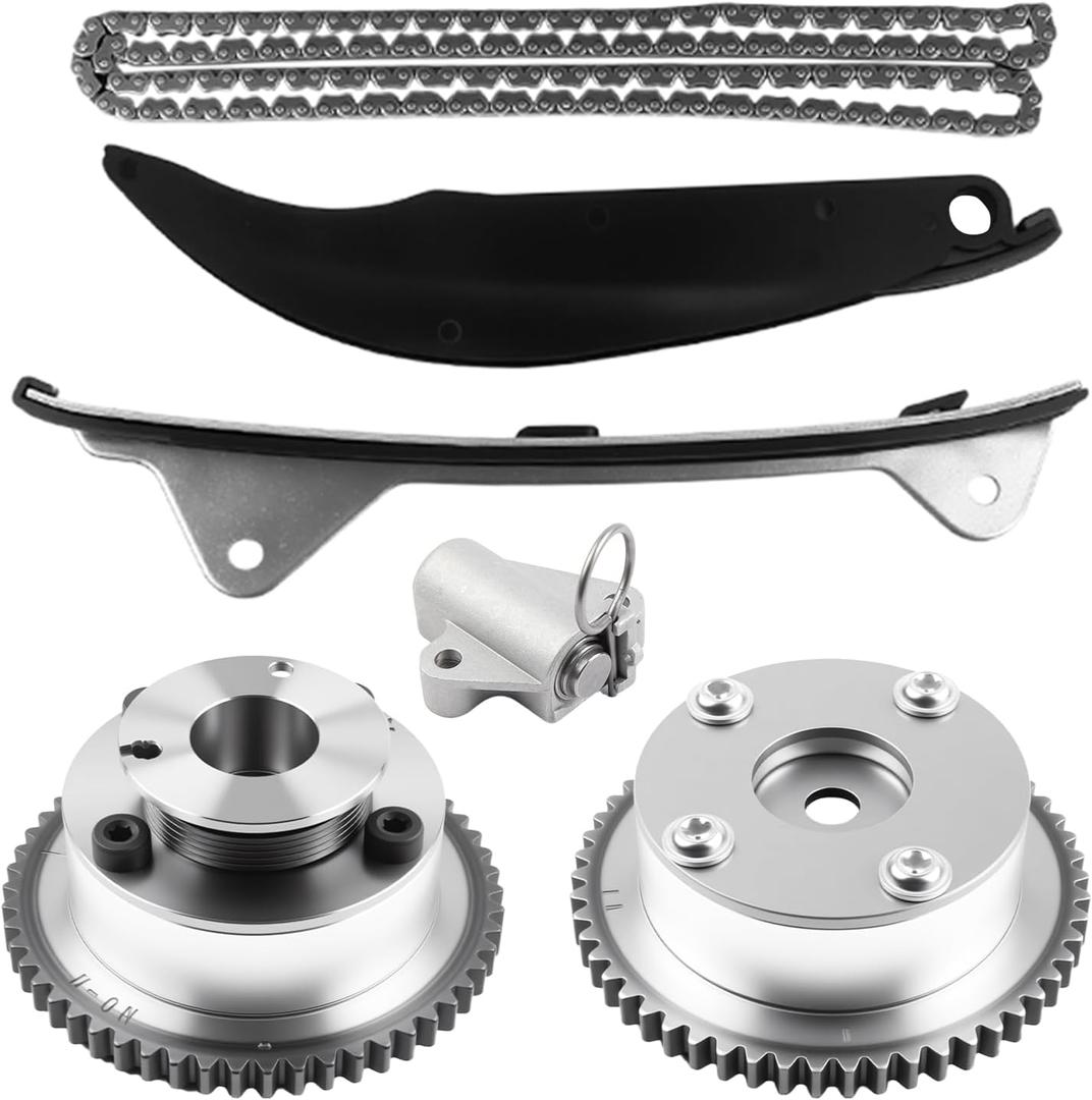 Autoexact 24321-2E000 Engine Timing Chain Kit w/Intake & Exhaust VVT Gear Sprocket Compatible with 2011-2014 Hyundai Elantra Coupe GT 2012-2016 Kia Forte Soul 1.8L 2.0L 243502E001 243702E000