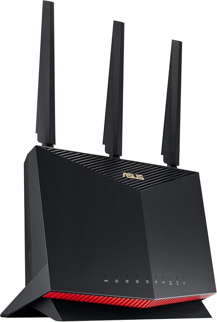 ASUS RT-AX86U Pro (AX5700) Dual Band WiFi 6 Extendable Gaming Router, 2.5G Port, Mobile Game Mode, Port Forwarding, Subscription-Free Network Security, VPN, AiMesh Compatible , BLACK