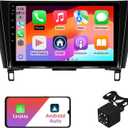 2+32G Android 13 Double Din Car Radio Stereo for Nissan Rogue X-Trail Qashqai 2014-2018 with 10.1" Touchscreen Radio Built-in Wireless Carplay/Android Auto/GPS/Bluetooth/FM/AUX-in/SWC/Camera