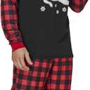 MyFav Matching Family Christmas Pajamas Set Soft Holiday Clothes Sleepwear (L)