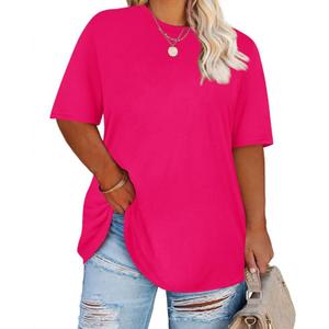 TIYOMI Women Plus Size Tops Basic Summer Shirts Short Sleeve Crewneck Tunics Casual T-Shirt Loose Fits XL-5XL (XXL)