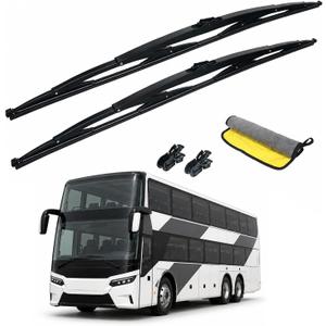 32 Inch Wiper Blade RV Pair or Motorhome rv windshield wipers 32 inch 12mm 9mm J Hook with 1 Pcs Car wash towel 32"/32"