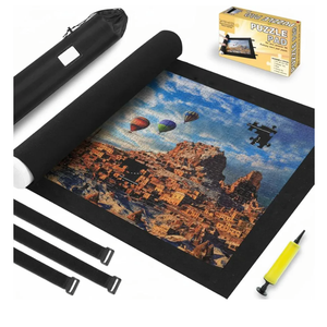 Jigsaw Puzzle Board Roll Up Mats Games Saver Portable Keeper Storage Magic Holder Matt Rollup 2000 1000 500 300 Pieces Accessories Christmas Ideas for Adults Toddler Teens Boys Girls New Home Gifts, Black