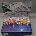 HOGOKIDS 3 Style Christmas 2025 Gingerbread House Building Set with Light - 1477PCS Christmas Holiday Snow Village Building Block Toy with Xmas Tree Train Gifts for Adults Kids Girls Boys Ages 6+