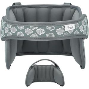 NAPUP Adjustable Carseat Head Support for Sleeping Kids & Toddlers - Safe, Comfortable & Breathable (Grey)