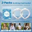 Auto-Freezing Ring  27C / 80F Neck Cooler for Hot Weather, Reusable Cooling Tube Wrap for Sports, Travel, Commuting, Office, and Outdoor Heat Relief (Medical Blue)