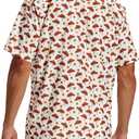 Men's Tropical Beach Vacation Shirt Hawaiian Shirts Wrinkle Free Short Sleeve Button Down (L)