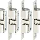 Alise Double Roller Catch Cabinet Latches,Adjustable Double Ball Tension Roller Catch Latch Brass Cabinet Door Latch,67mm Solid Metal Cabinet Latches and Catches,Pack of 4,Silver