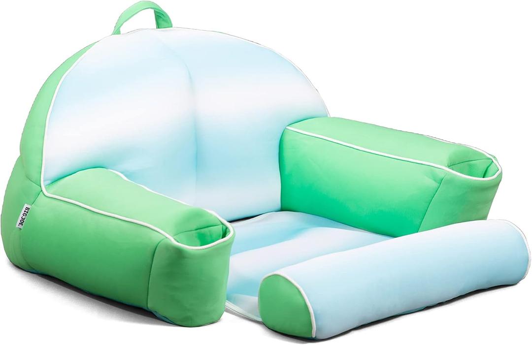 Big Joe Lazy Lounger No Inflation Needed Pool Float with Footrest and Headrest, Quick Draining Fabric