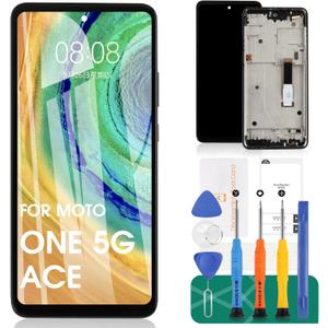 for Moto One 5G Ace Screen Replacement for Motorola ONE 5G UW Ace LCD for XT2113-2 LCD with Frame for Moto G 5G XT2113 LCD Digitizer Diaplay Touch Screen Assembly (Not for ONE 5G,ONE 5G UW)