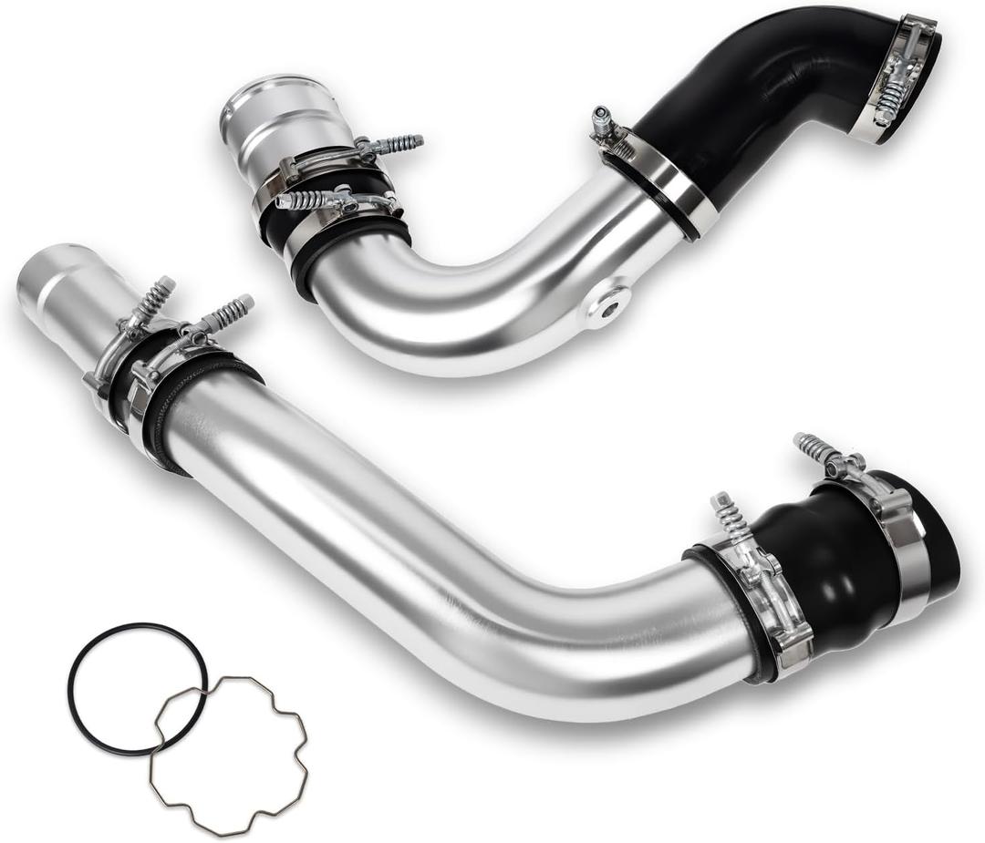 Max Flow Hot & Cold Side Intercooler Pipe Boot Kit for 2011-2016 Ford 6.7L Powerstroke Diesel Compatible with F-250 F-350 F-450 Super Duty